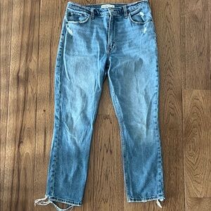 Abercrombie & Fitch Light Blue Ripped Jeans the skinny high rise